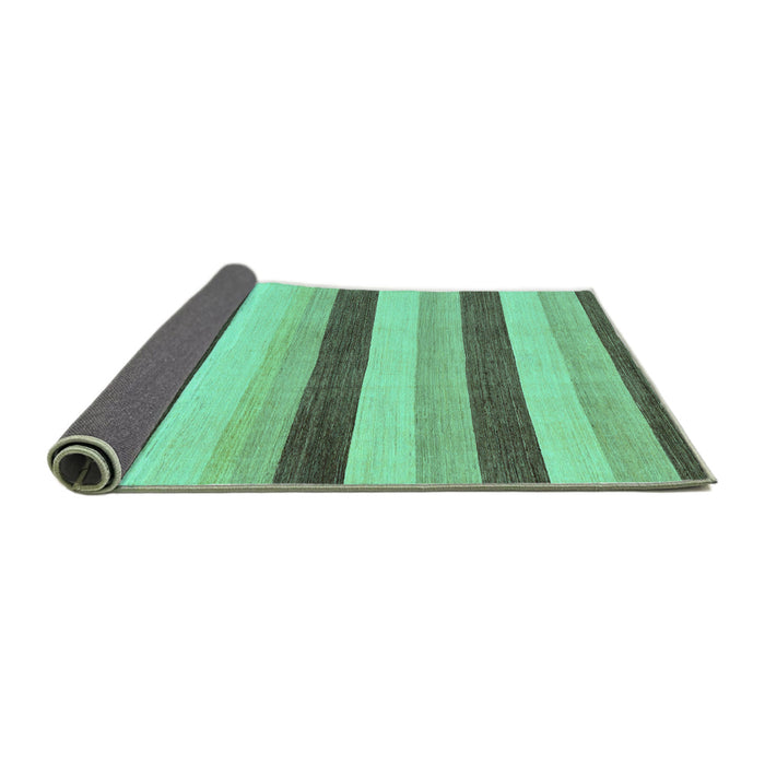 Sideview of Solid Turquoise Modern Rug, abs127turq