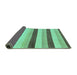 Sideview of Solid Turquoise Modern Rug, abs127turq