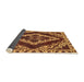 Sideview of Abstract Yellow Modern Rug, abs1280