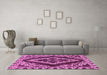 Machine Washable Abstract Purple Modern Area Rugs in a Living Room, wshabs1280pur