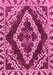 Machine Washable Abstract Pink Modern Rug, wshabs1280pnk