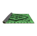 Sideview of Abstract Emerald Green Modern Rug, abs1280emgrn