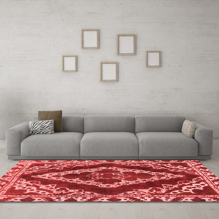 Modern Red Washable Rugs