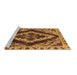 Sideview of Machine Washable Abstract Brown Modern Rug, wshabs1280brn