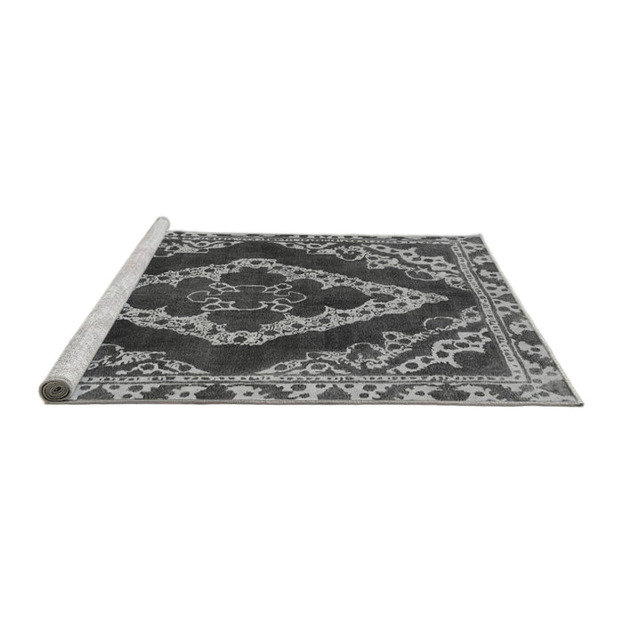 Sideview of Machine Washable Abstract Gray Modern Rug, wshabs1280gry
