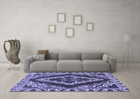 Machine Washable Abstract Blue Modern Rug, wshabs1280blu