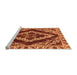 Sideview of Machine Washable Abstract Orange Modern Area Rugs, wshabs1280org