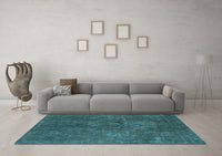 Machine Washable Abstract Light Blue Modern Rug, wshabs1281lblu