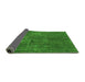 Sideview of Abstract Green Modern Rug, abs1281grn