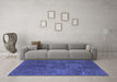 Machine Washable Abstract Blue Modern Rug in a Living Room, wshabs1281blu