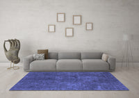 Machine Washable Abstract Blue Modern Rug, wshabs1281blu