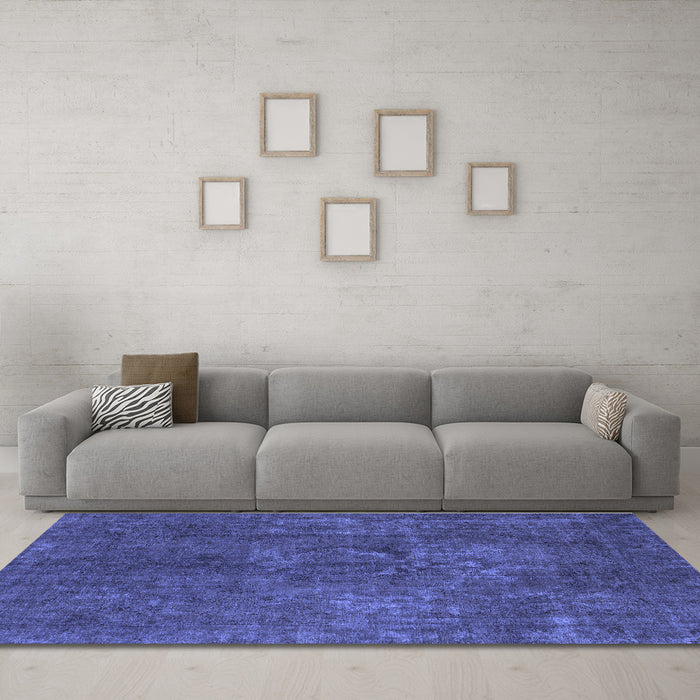 Machine Washable Abstract Blue Modern Rug in a Living Room, wshabs1281blu