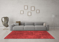 Machine Washable Abstract Red Modern Rug, wshabs1281red