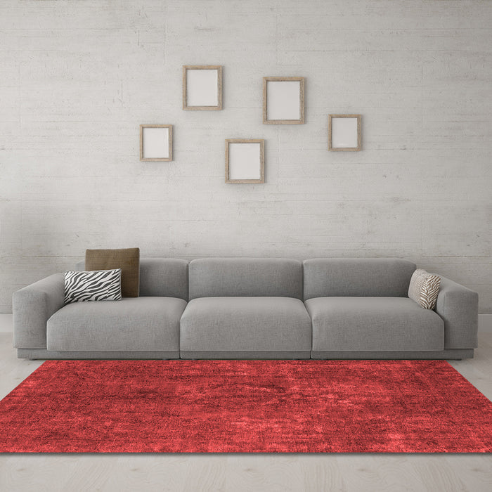 Modern Red Washable Rugs