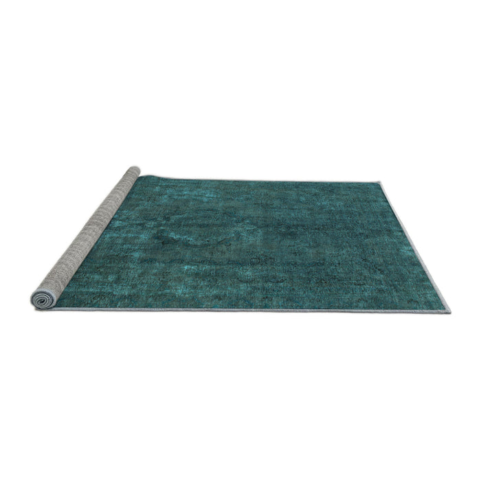 Sideview of Machine Washable Abstract Light Blue Modern Rug, wshabs1281lblu