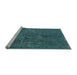 Sideview of Machine Washable Abstract Light Blue Modern Rug, wshabs1281lblu