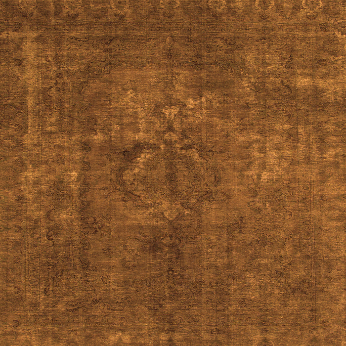 Square Abstract Orange Modern Rug, abs1281org