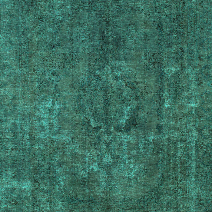 Machine Washable Abstract Turquoise Modern Area Rugs, wshabs1281turq