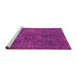 Sideview of Machine Washable Abstract Pink Modern Rug, wshabs1281pnk