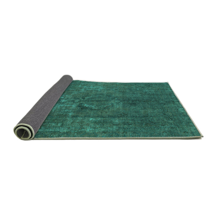 Sideview of Abstract Turquoise Modern Rug, abs1281turq