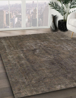 Machine Washable Abstract Puce Purple Rug in a Family Room, wshabs1281