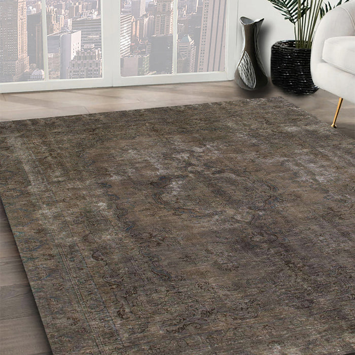 Machine Washable Abstract Puce Purple Rug in a Family Room, wshabs1281