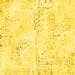 Square Abstract Yellow Modern Rug, abs1282yw