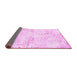 Sideview of Abstract Pink Modern Rug, abs1282pnk