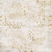 Square Machine Washable Abstract White Chocolate Beige Rug, wshabs1282