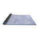 Sideview of Abstract Blue Modern Rug, abs1282blu