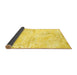 Sideview of Abstract Yellow Modern Rug, abs1282yw