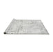 Sideview of Machine Washable Abstract Gray Modern Rug, wshabs1282gry