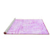 Sideview of Machine Washable Abstract Purple Modern Area Rugs, wshabs1282pur