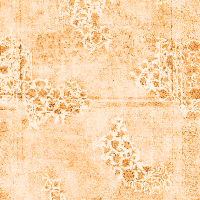 Machine Washable Abstract Orange Modern Area Rugs, wshabs1282org