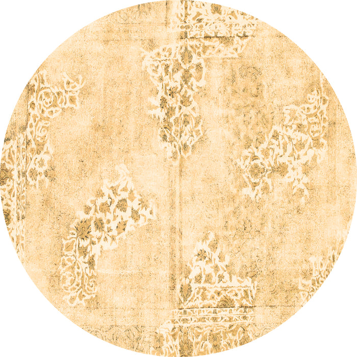Round Machine Washable Abstract Brown Modern Rug, wshabs1282brn