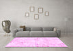 Machine Washable Abstract Pink Modern Rug in a Living Room, wshabs1282pnk