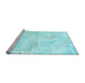 Sideview of Machine Washable Abstract Light Blue Modern Rug, wshabs1282lblu