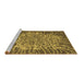 Sideview of Machine Washable Abstract Brown Modern Rug, wshabs1283brn