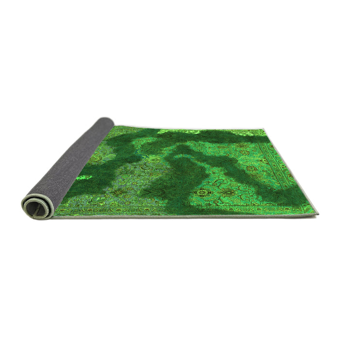 Sideview of Abstract Green Modern Rug, abs1284grn
