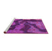 Sideview of Machine Washable Abstract Pink Modern Rug, wshabs1284pnk