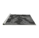 Sideview of Machine Washable Abstract Gray Modern Rug, wshabs1284gry