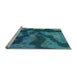 Sideview of Machine Washable Abstract Light Blue Modern Rug, wshabs1284lblu