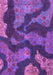 Machine Washable Abstract Purple Modern Area Rugs, wshabs1284pur