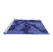 Sideview of Machine Washable Abstract Blue Modern Rug, wshabs1284blu