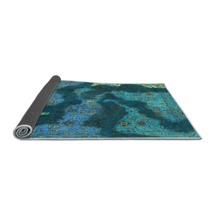 Sideview of Abstract Light Blue Modern Rug, abs1284lblu