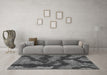 Machine Washable Abstract Gray Modern Rug in a Living Room,, wshabs1284gry