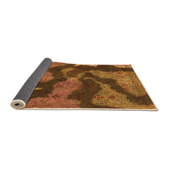 Sideview of Abstract Orange Modern Rug, abs1284org