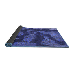 Sideview of Abstract Blue Modern Rug, abs1284blu