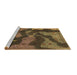 Sideview of Machine Washable Abstract Brown Modern Rug, wshabs1284brn