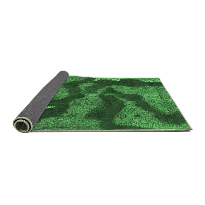 Sideview of Abstract Emerald Green Modern Rug, abs1284emgrn